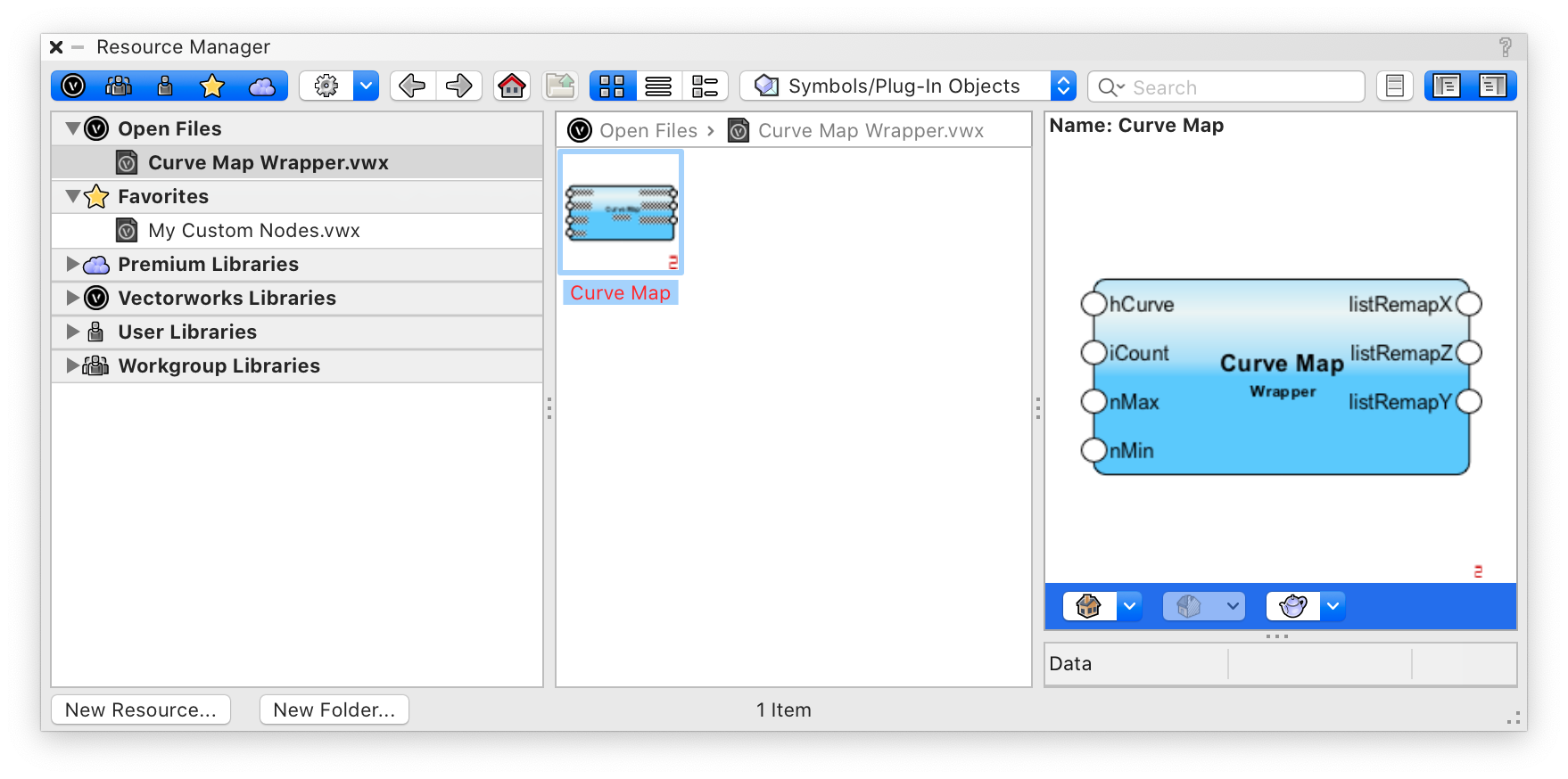 Screenshot of design software